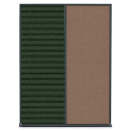United Visual Products Single Door Radius Plus Corkboard, 18"X UV8000PLUS-BRONZE-DBURGU